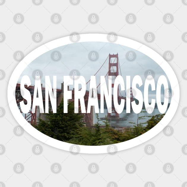 San Francisco California/ Golden Gate Bridge Sticker by stermitkermit